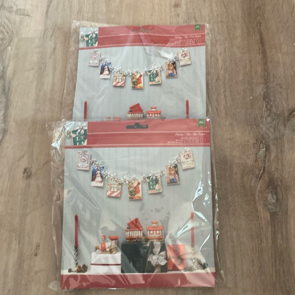 2 sets American Crafts Snowflake Card Garland NWT
